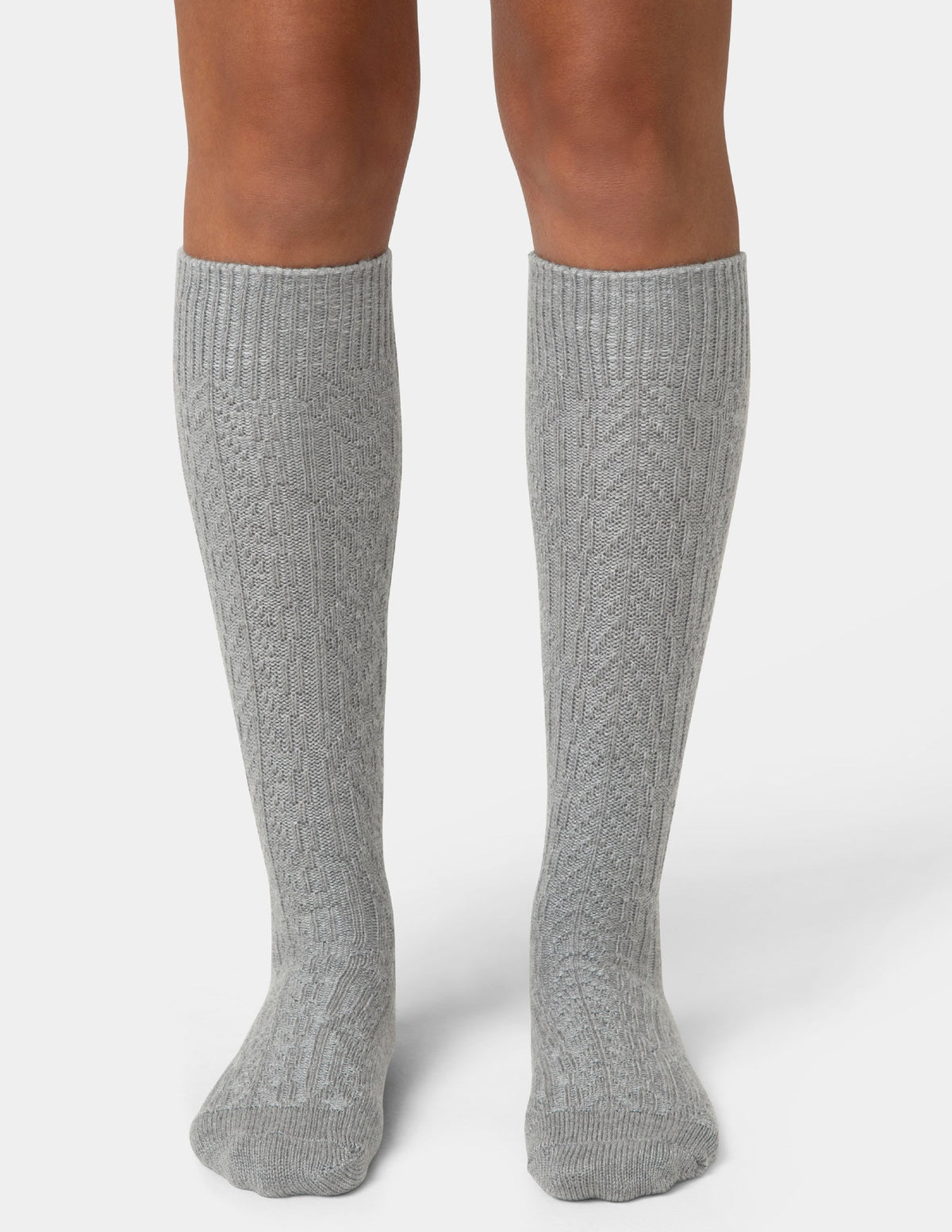 Hue Cable Knee Sock - Drizzle