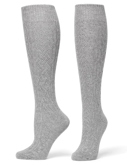 Hue Cable Knee Sock - Drizzle
