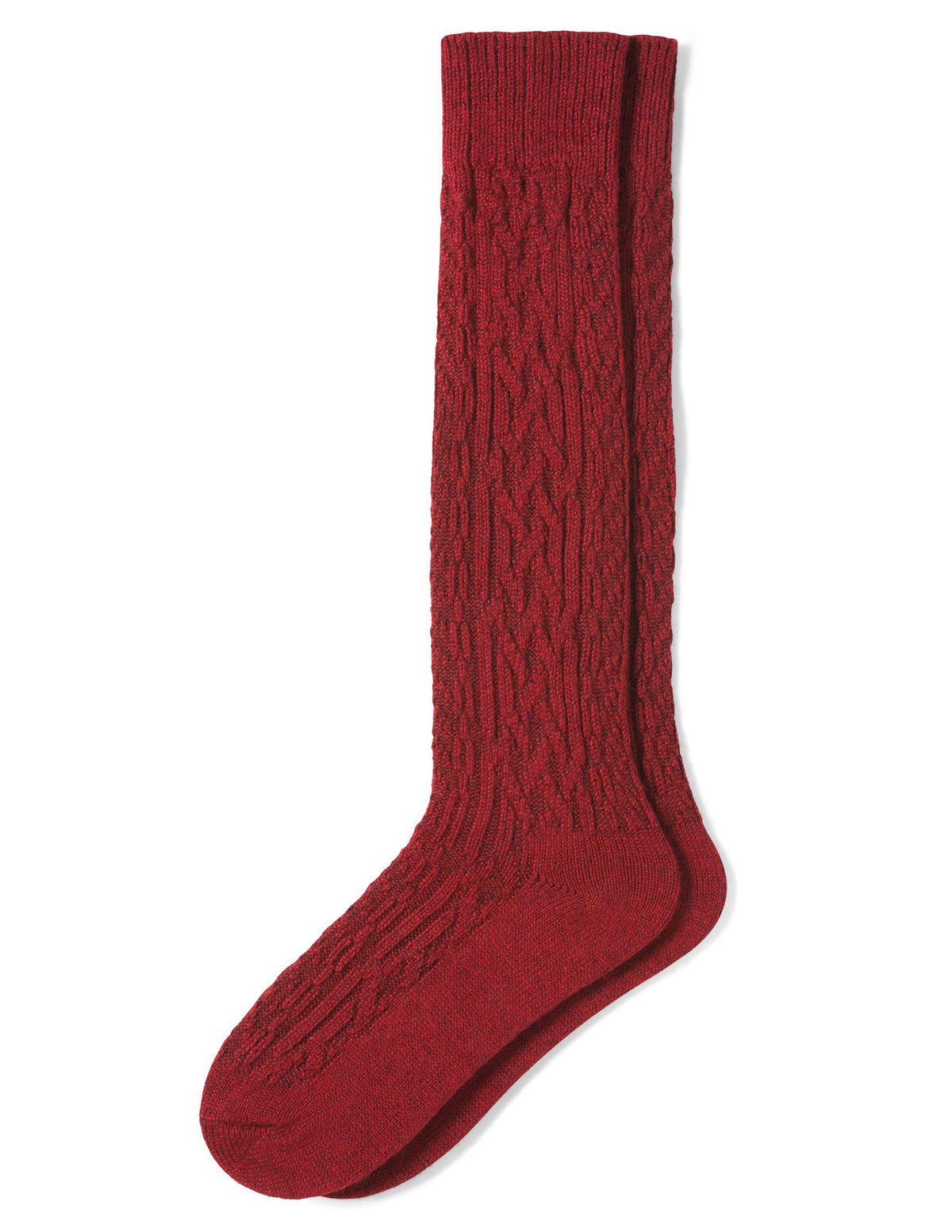 Hue Cable Knee Sock - Rio Red
