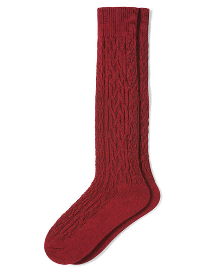 Hue Cable Knee Sock - Rio Red
