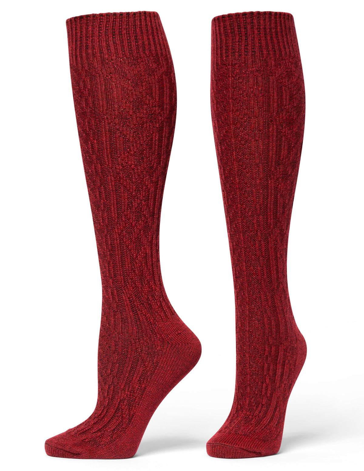 Hue Cable Knee Sock - Rio Red