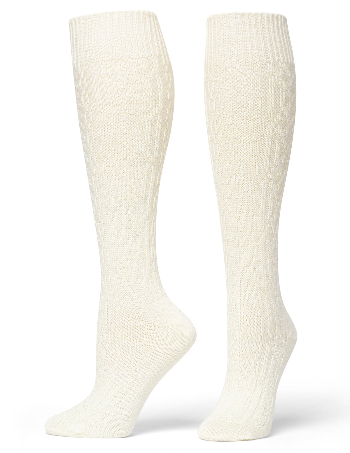 Hue Cable Knee Sock - Ivory