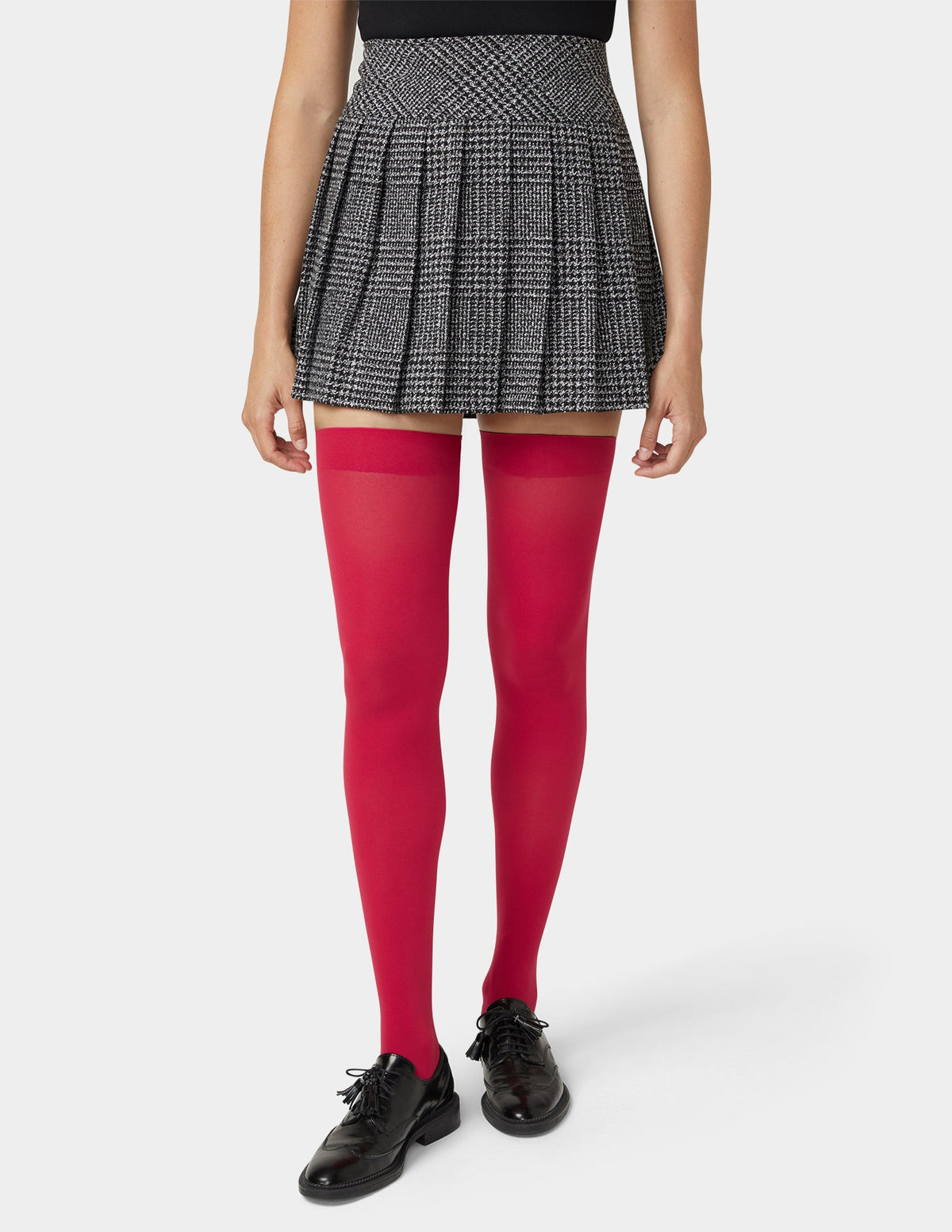 Hue Opaque Over The Knee Sock - Jester Red