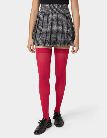 Hue Opaque Over The Knee Sock - Jester Red