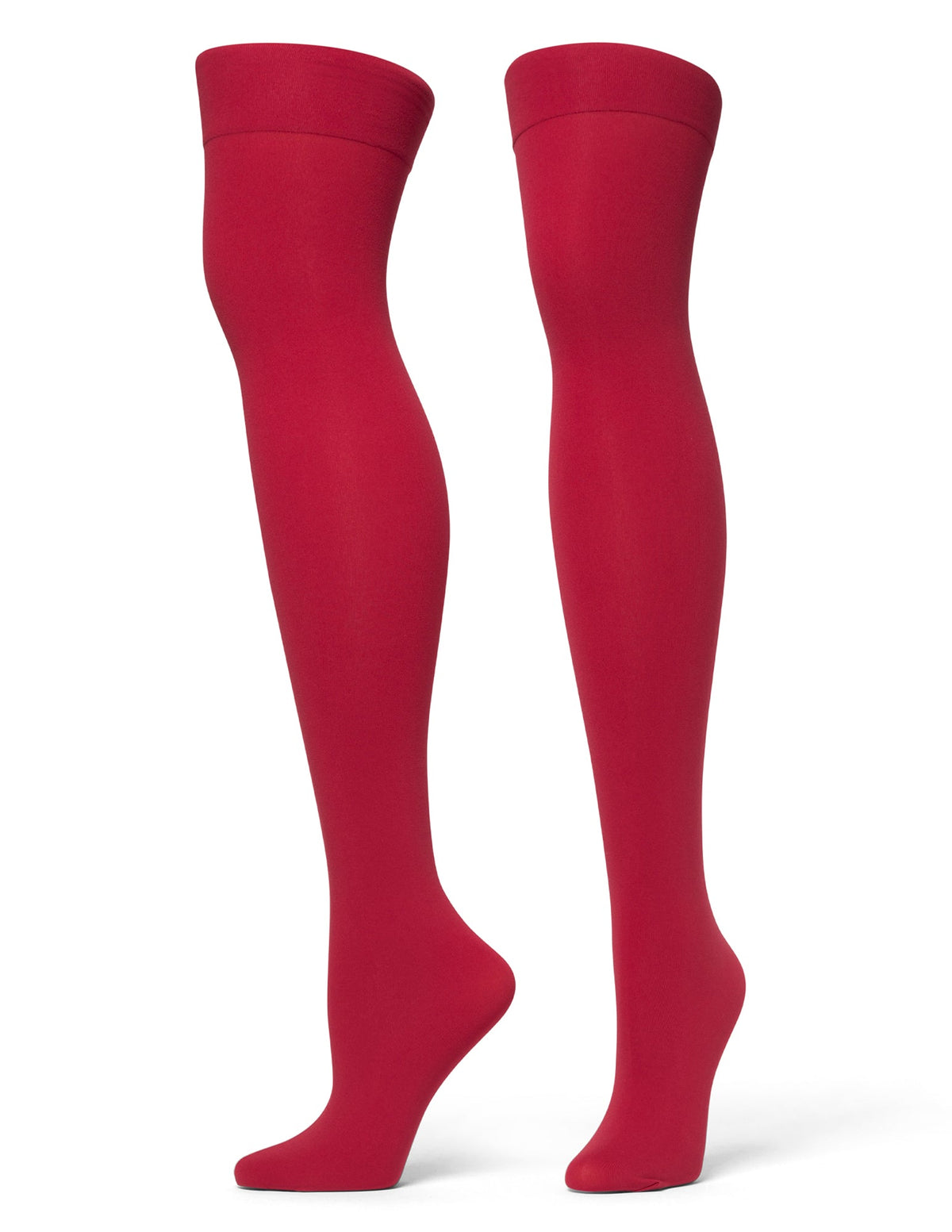 Hue Opaque Over The Knee Sock - Jester Red
