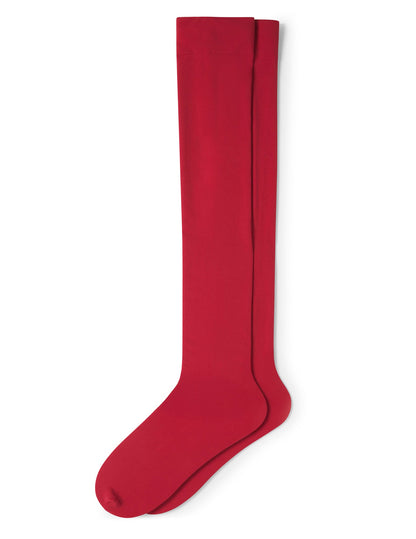 Hue Opaque Over The Knee Sock - Jester Red