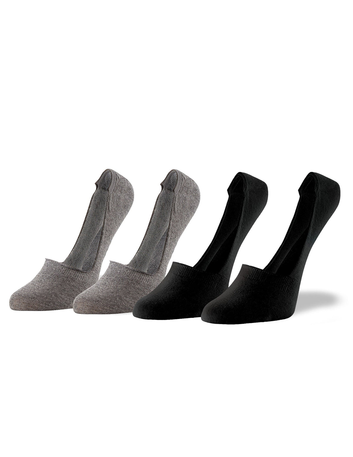 Hue Sneaker Liner 4 Pair Value Pack - Charcoal Heather