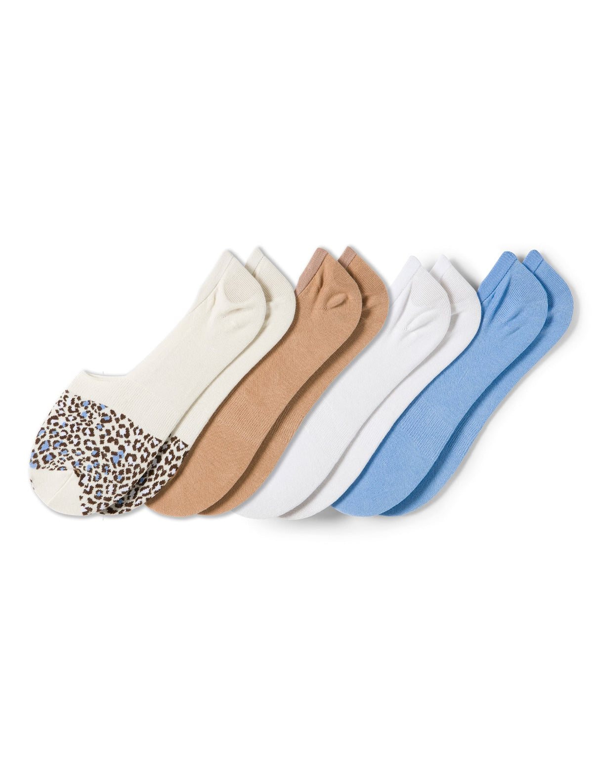 Hue Sneaker Liner 4 Pair Value Pack - Leopard