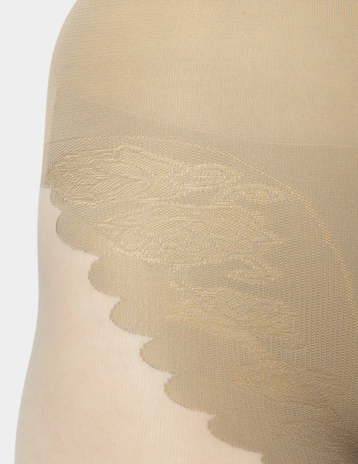 Hue French Lace Control Top Pantyhose - Pebble