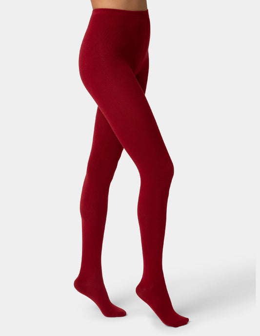 Hue Flat Knit Sweater Tight - Rhubarb
