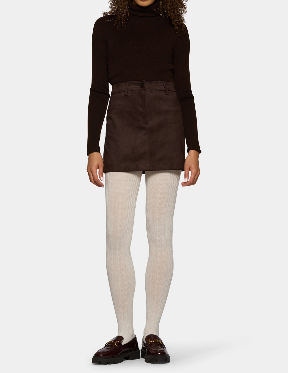 Hue Cable Sweater Tight - Ivory