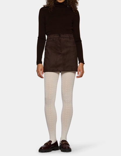 Hue Cable Sweater Tight - Ivory