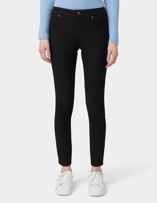 Hue Ultra Soft Fleece Lined Denim Leggings - BLACK