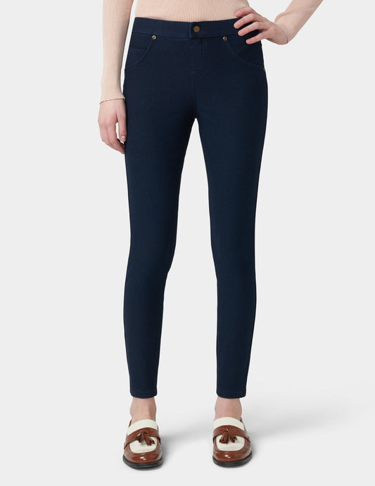 Hue Ultra Soft Fleece Lined Denim Leggings - INK WASH