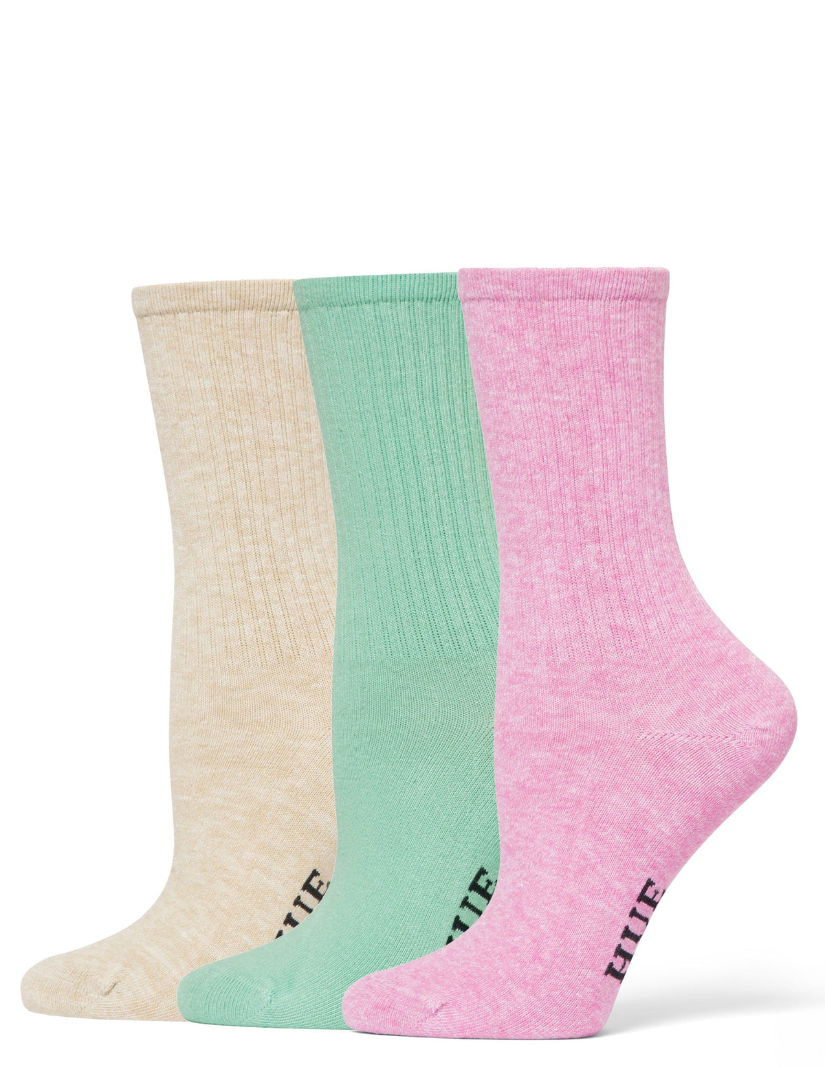 Hue Women's Must Have Crew 3 Pair Pack - Crocus