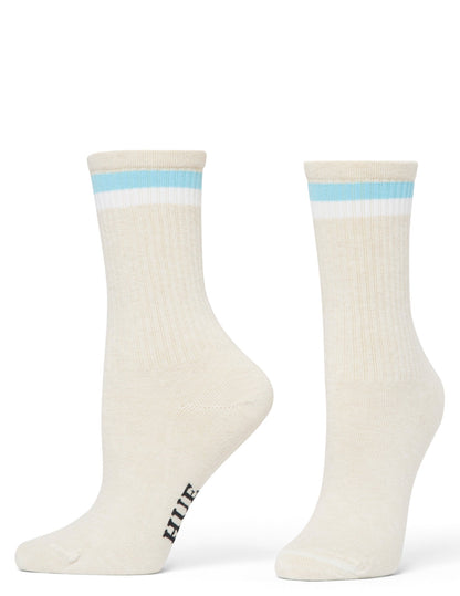 Hue Women's Must Have Crew 3 Pair Pack - Multi Stripe