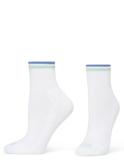 Hue Sport Mini Crew Sock 6 Pair Pack - Tipped