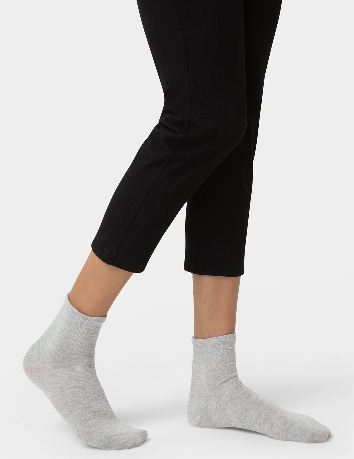 Hue Sleek Sock - Light Grey Heather