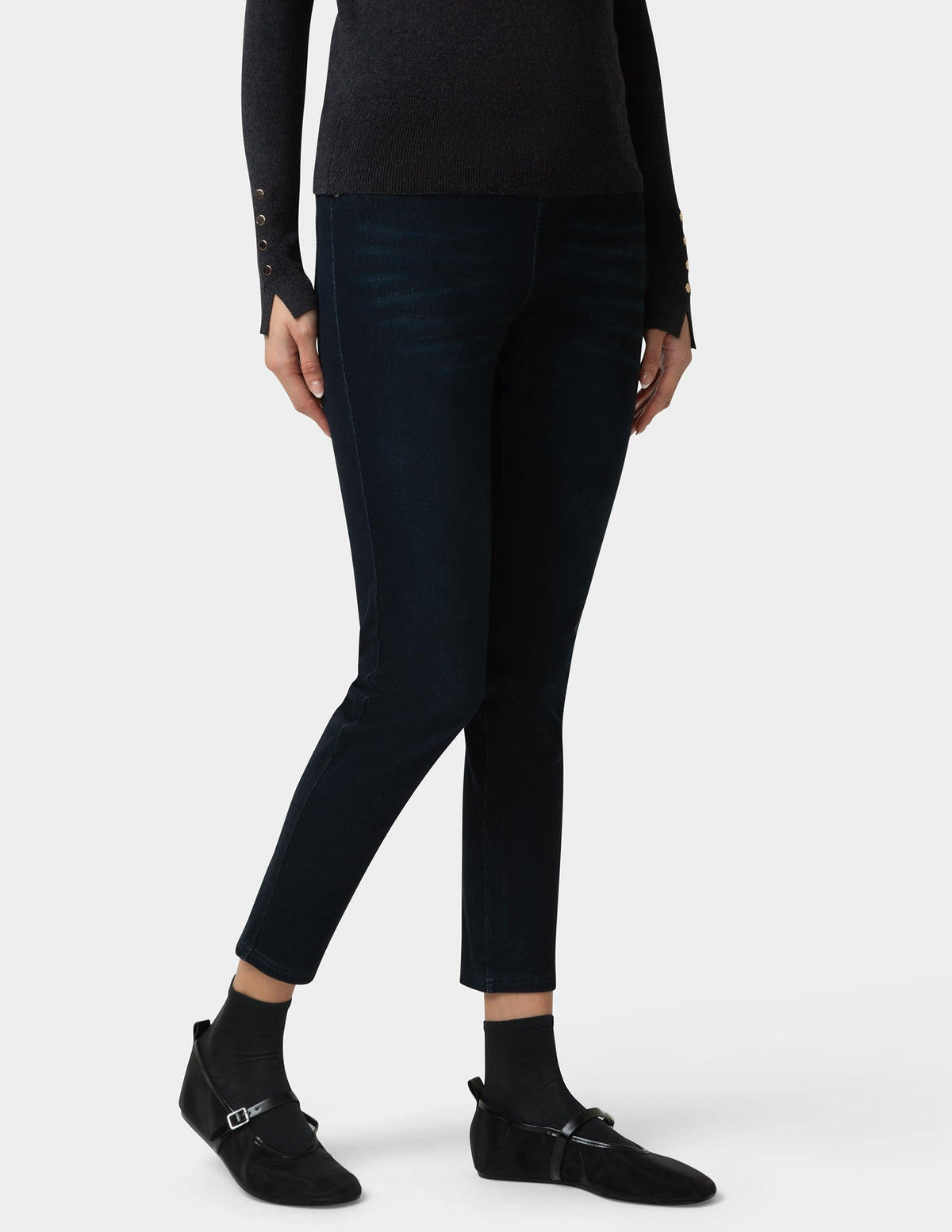 Hue Sleek Sock - Black