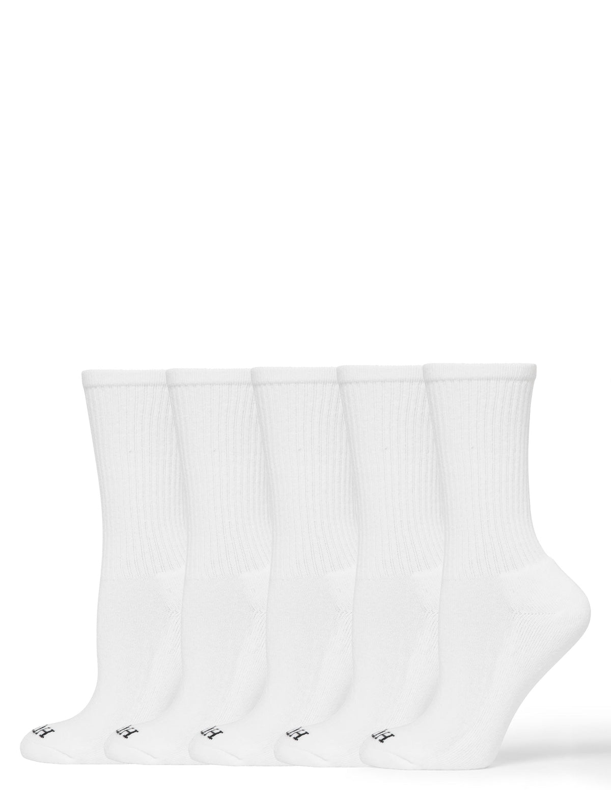 Hue Sport Crew 5 Pair Pack - White