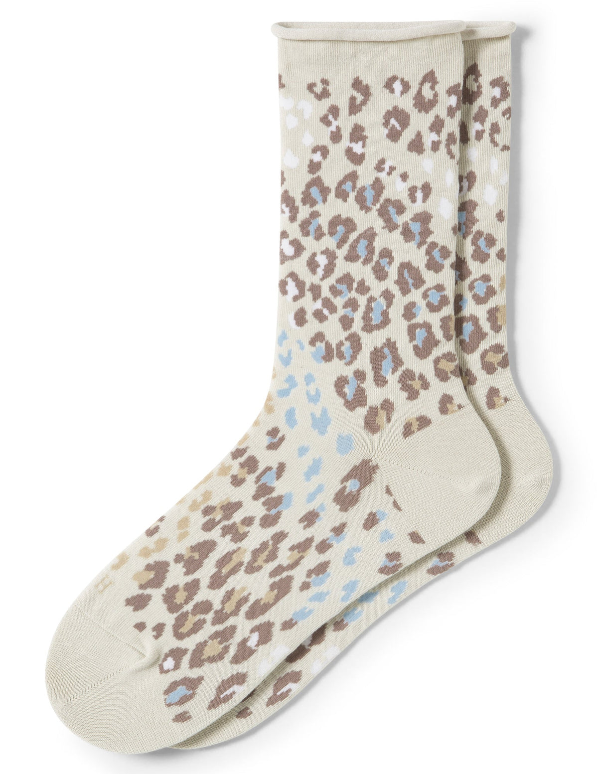 Hue Jeans Socks - Cream Animal