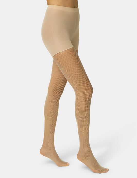 Hue Fishnet Control Top Sheer - Nude