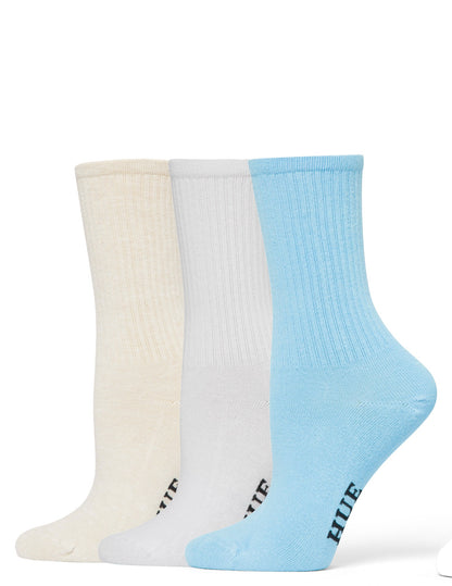 Hue Women's Must Have Crew 3 Pair Pack - Blue