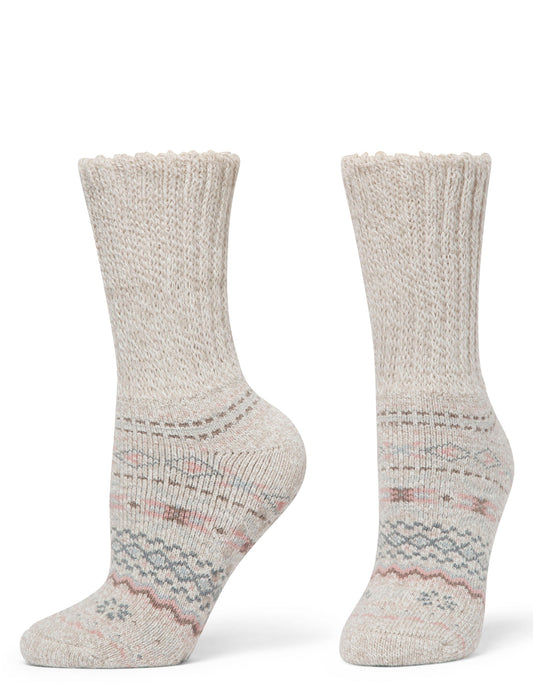 Hue Gripper Slipper Sock - Oatmeal Heather